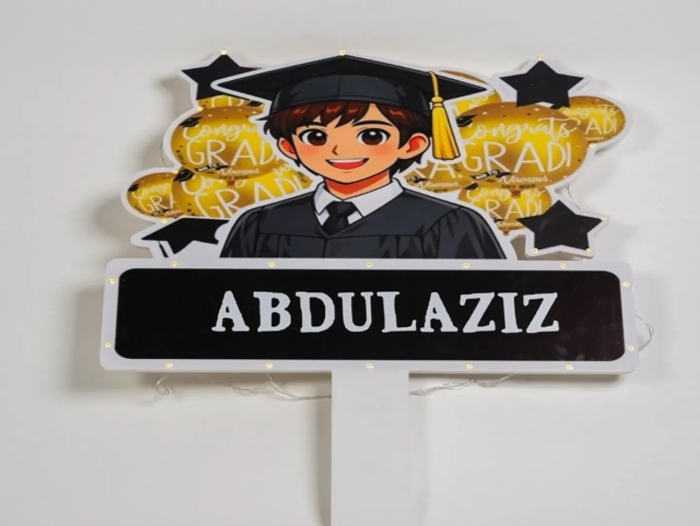 Illuminated Personalized Graduation Topper