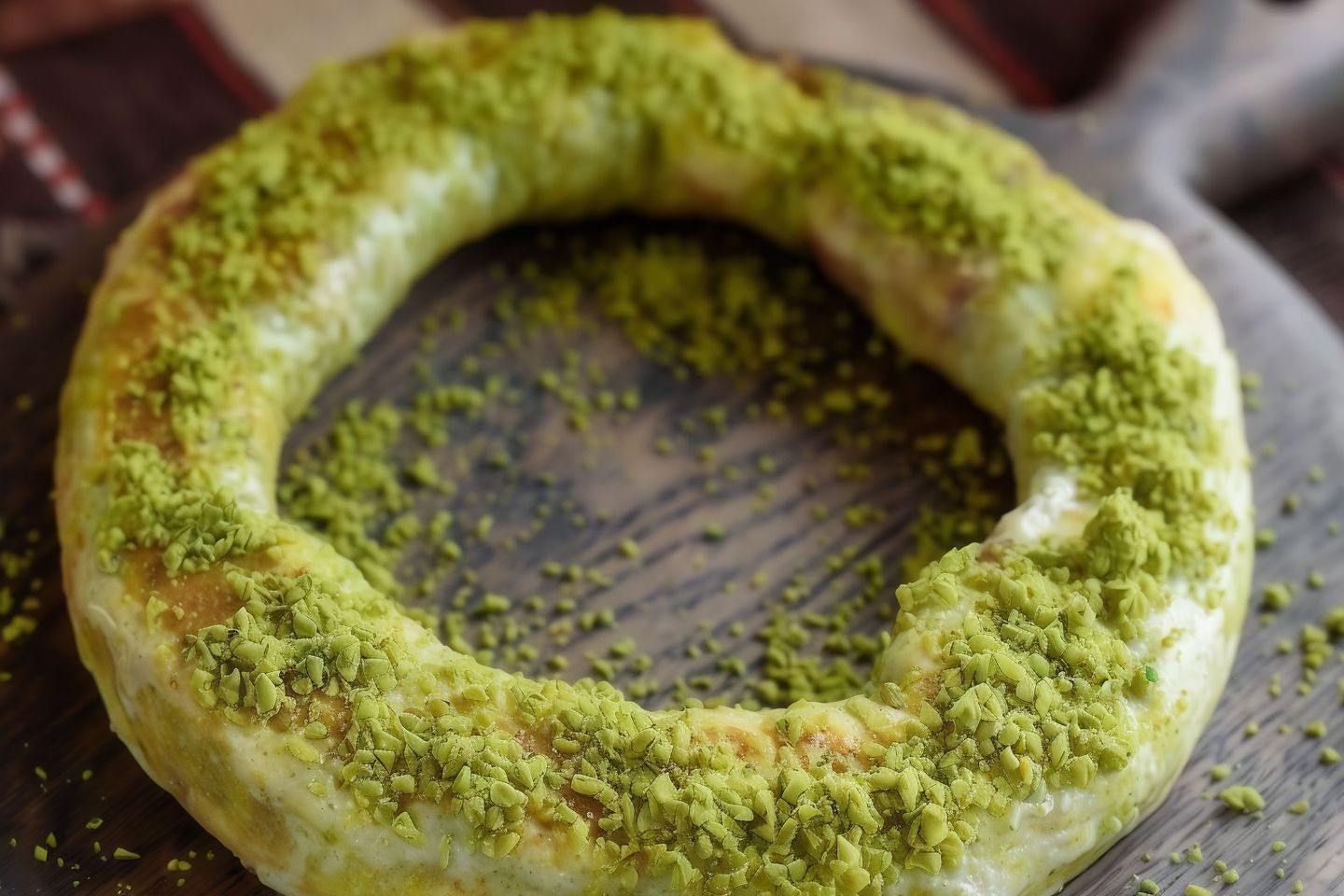 Pita With Pistachio And Cream