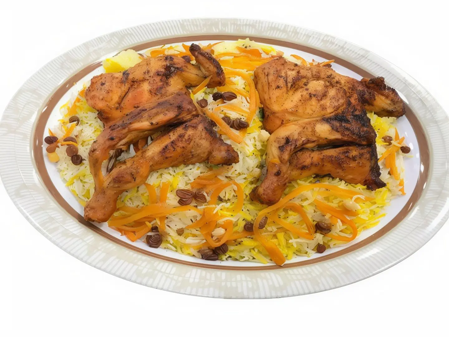 دجاج على الفحم حبة كاملة