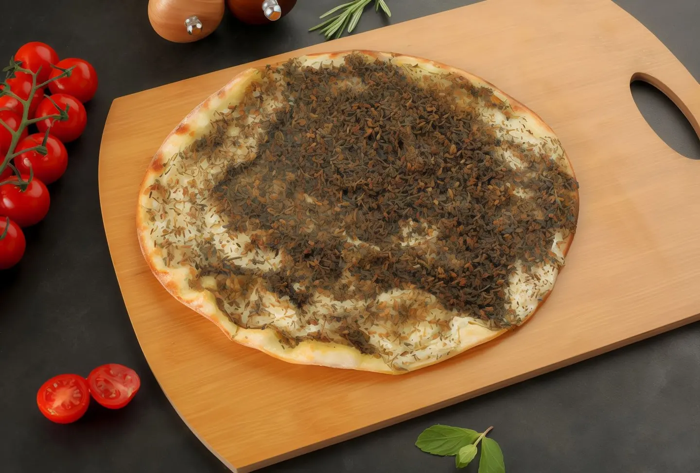 لبنة مع الزعتر