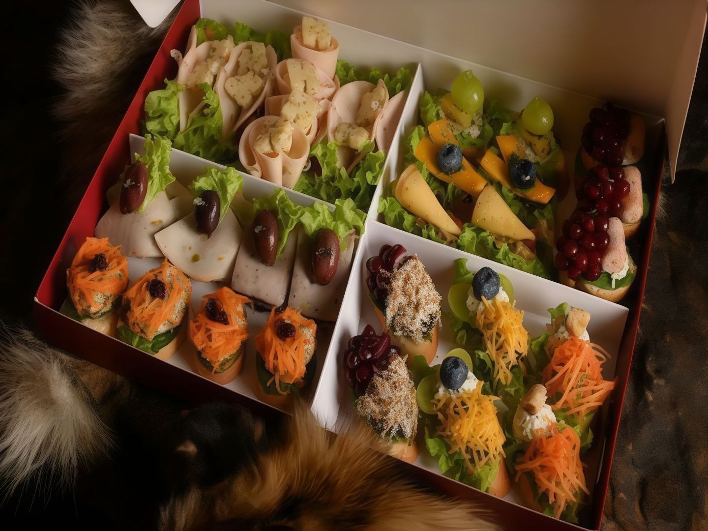 Medium Mazza And Cheese Canapé  34 Pieces