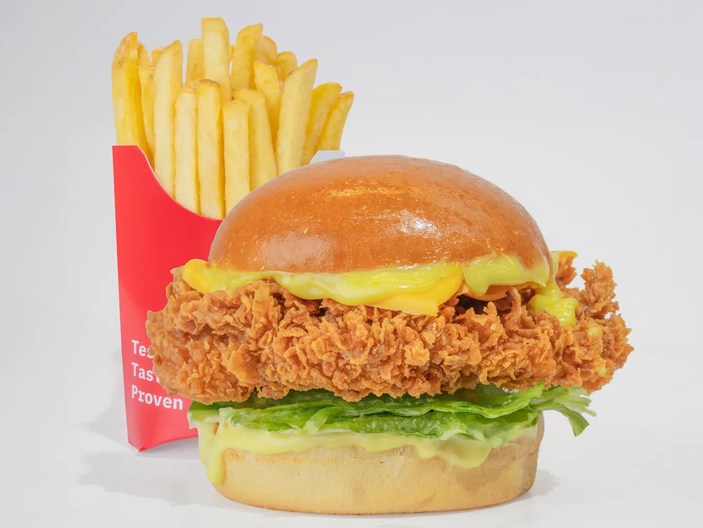 Honey Mustard Burger With Fries - Honey Mustard Burger With Fries