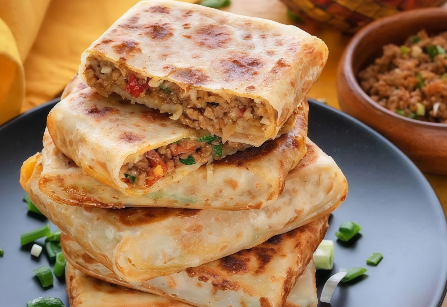 Salty Mutabbak Without Meat