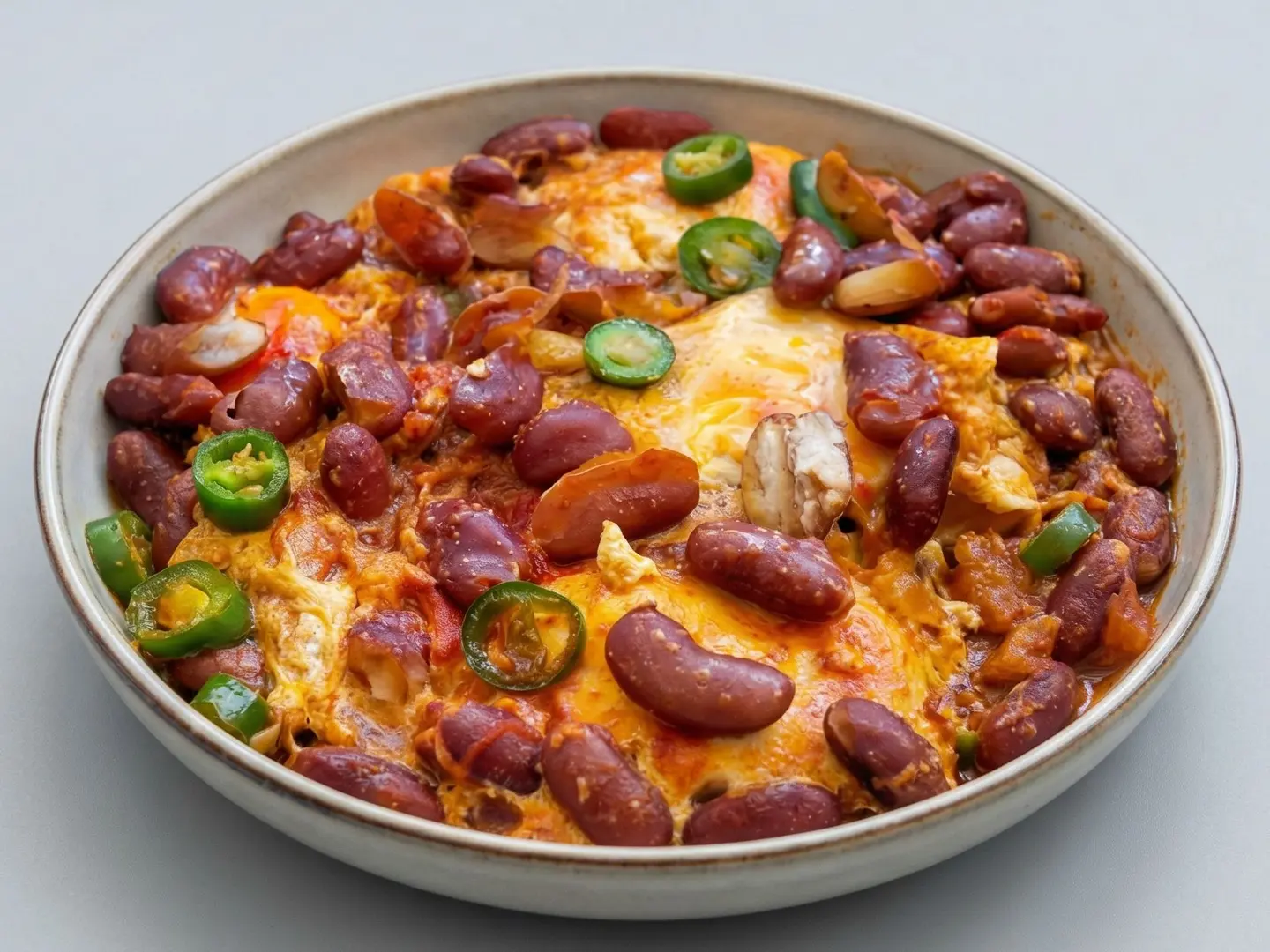 فاصوليا حمراء بالبيض