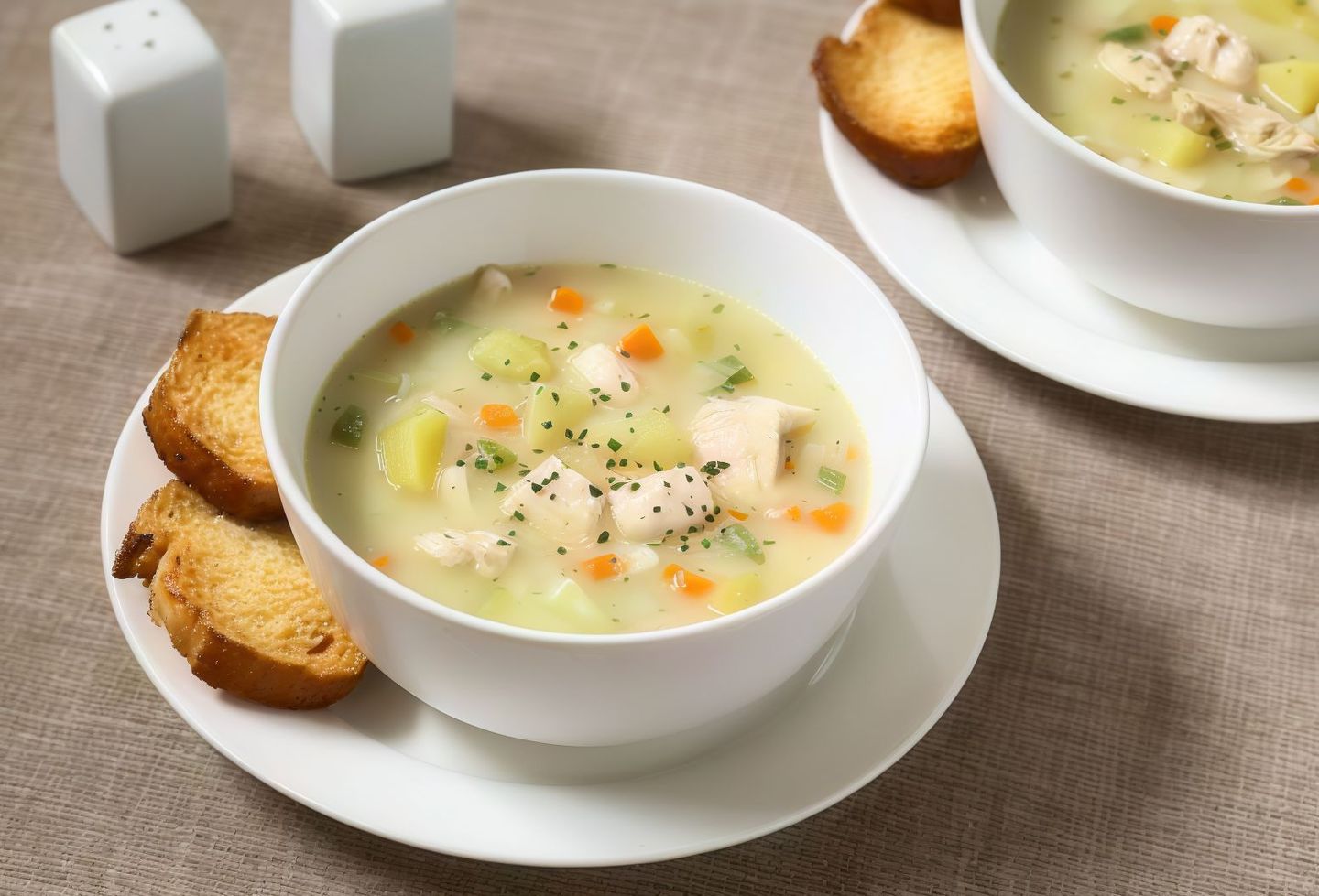 شوربة دجاج بالخضار