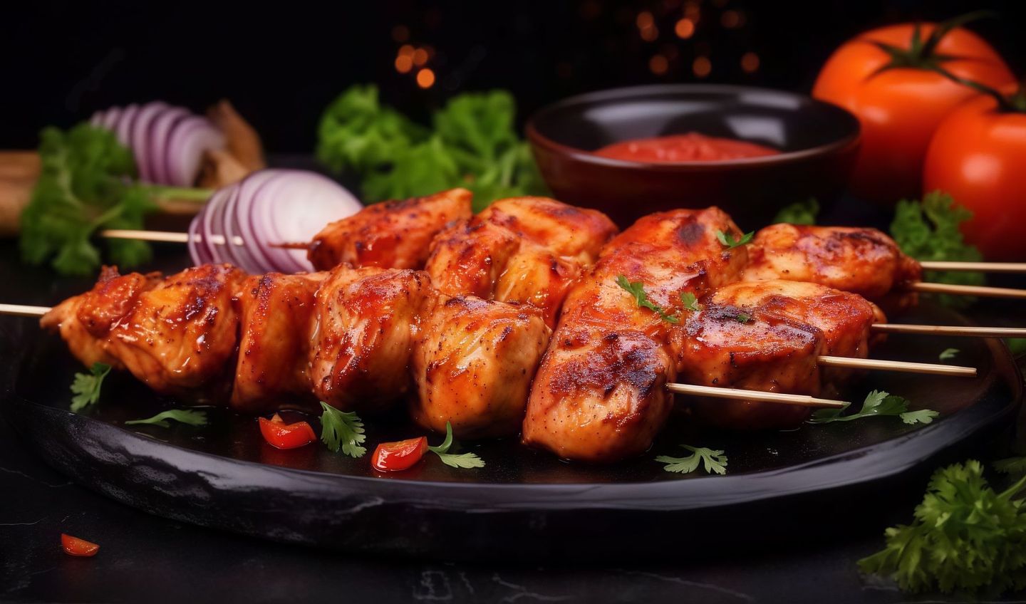 دجاج شيشلك مشوي