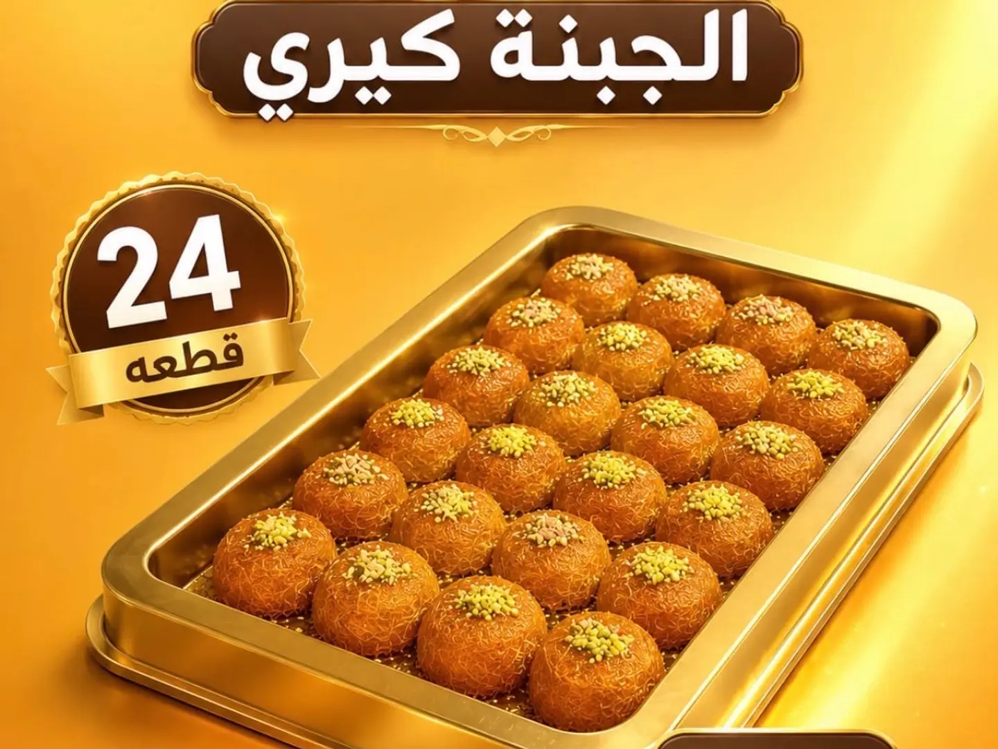 Pieces Of Kunafa With Kiri Cheese 24