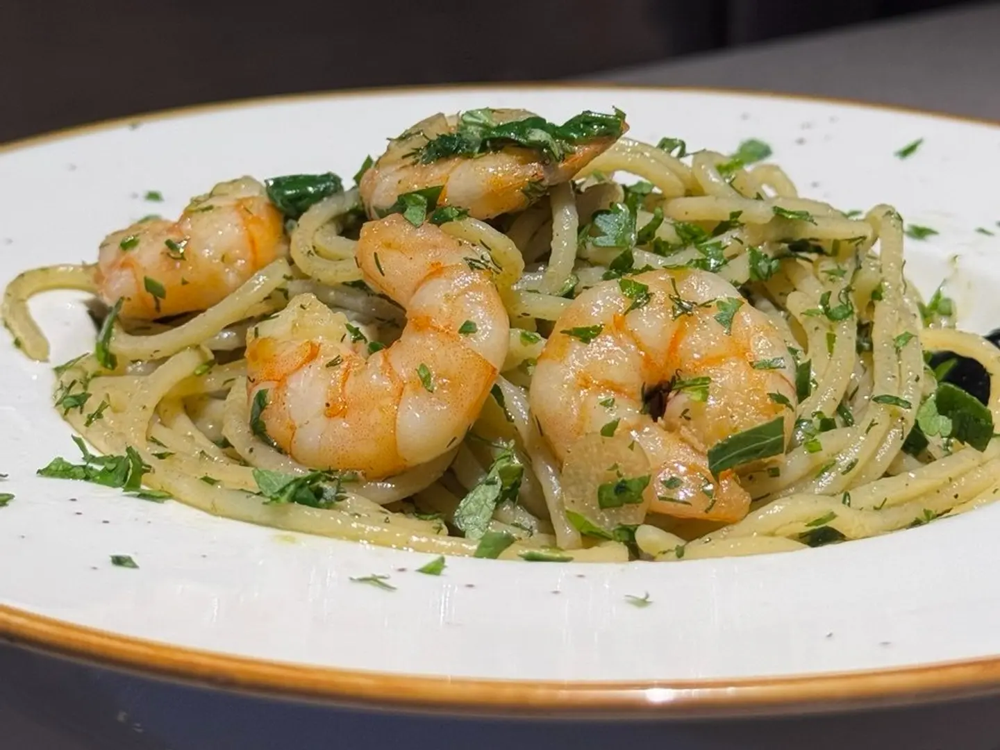 سباغيتي اوليو شرمب