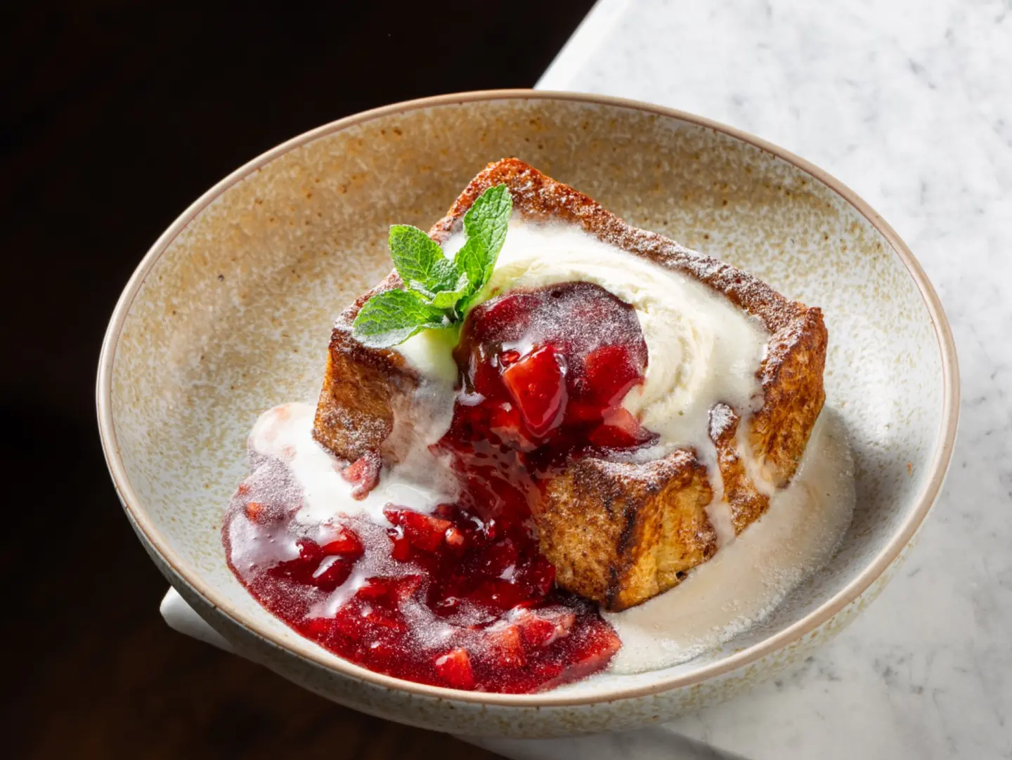 Caramel Crust Strawberry French Toast