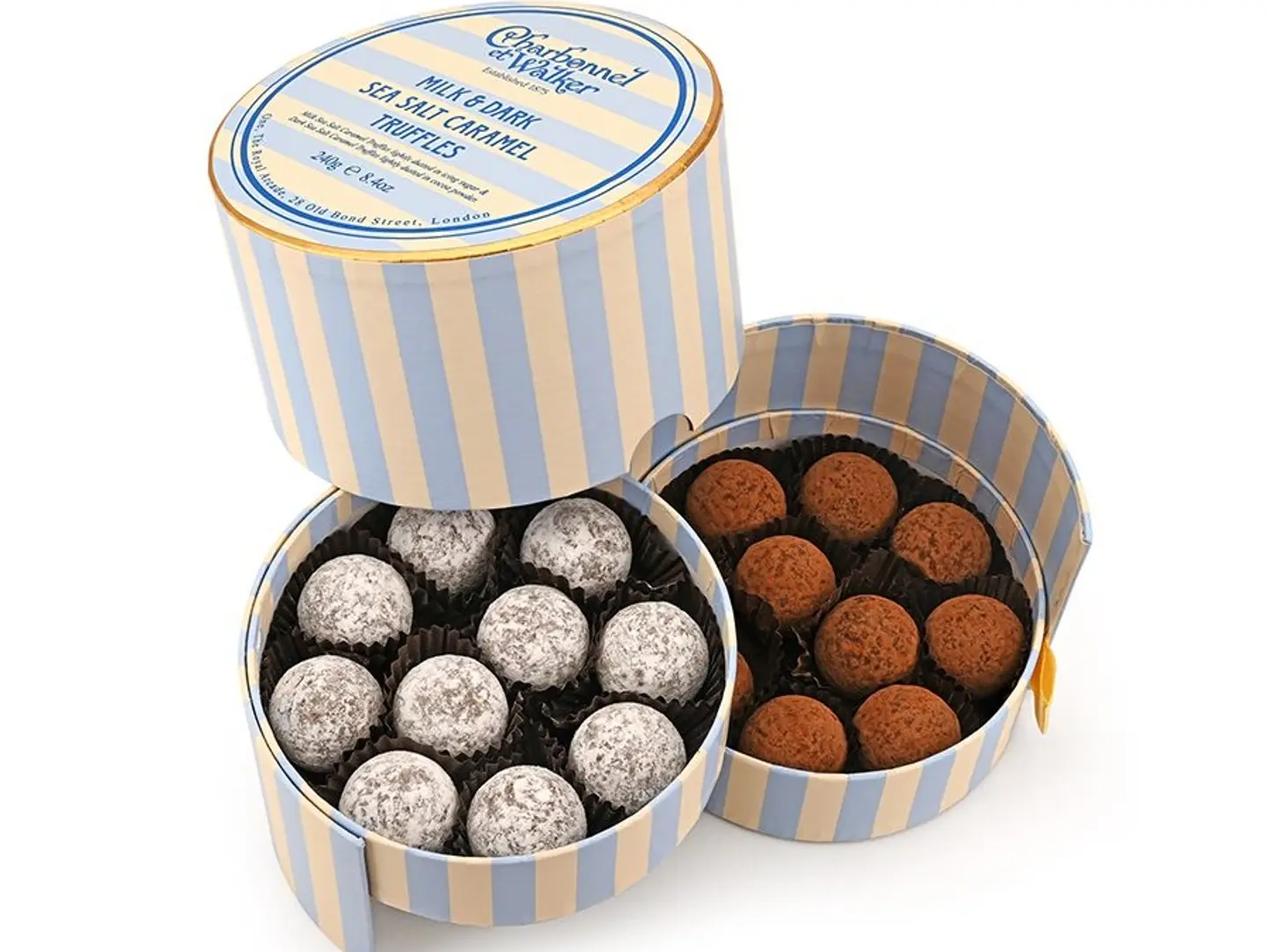 Milk And Dark Sea Salt Caramel Striped Box