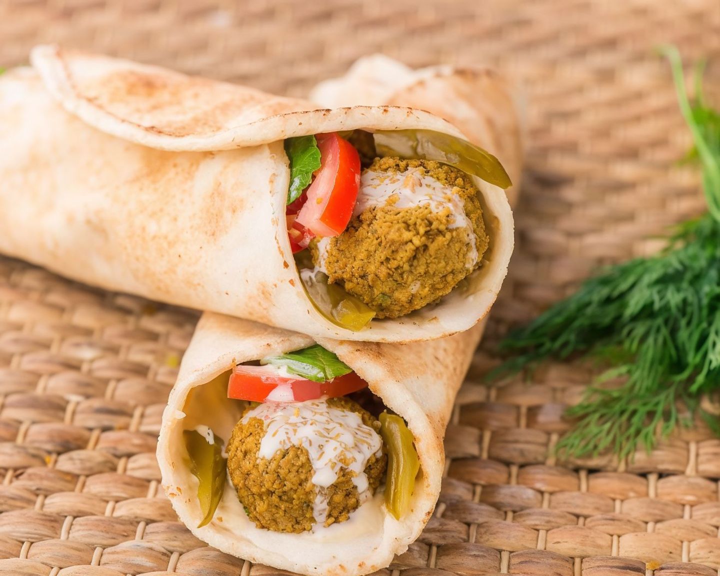 Falafel Sandwich Stuffed With Hummus