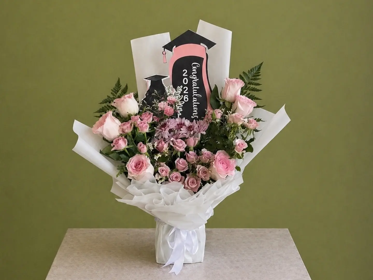 Pink Graduation Flowers