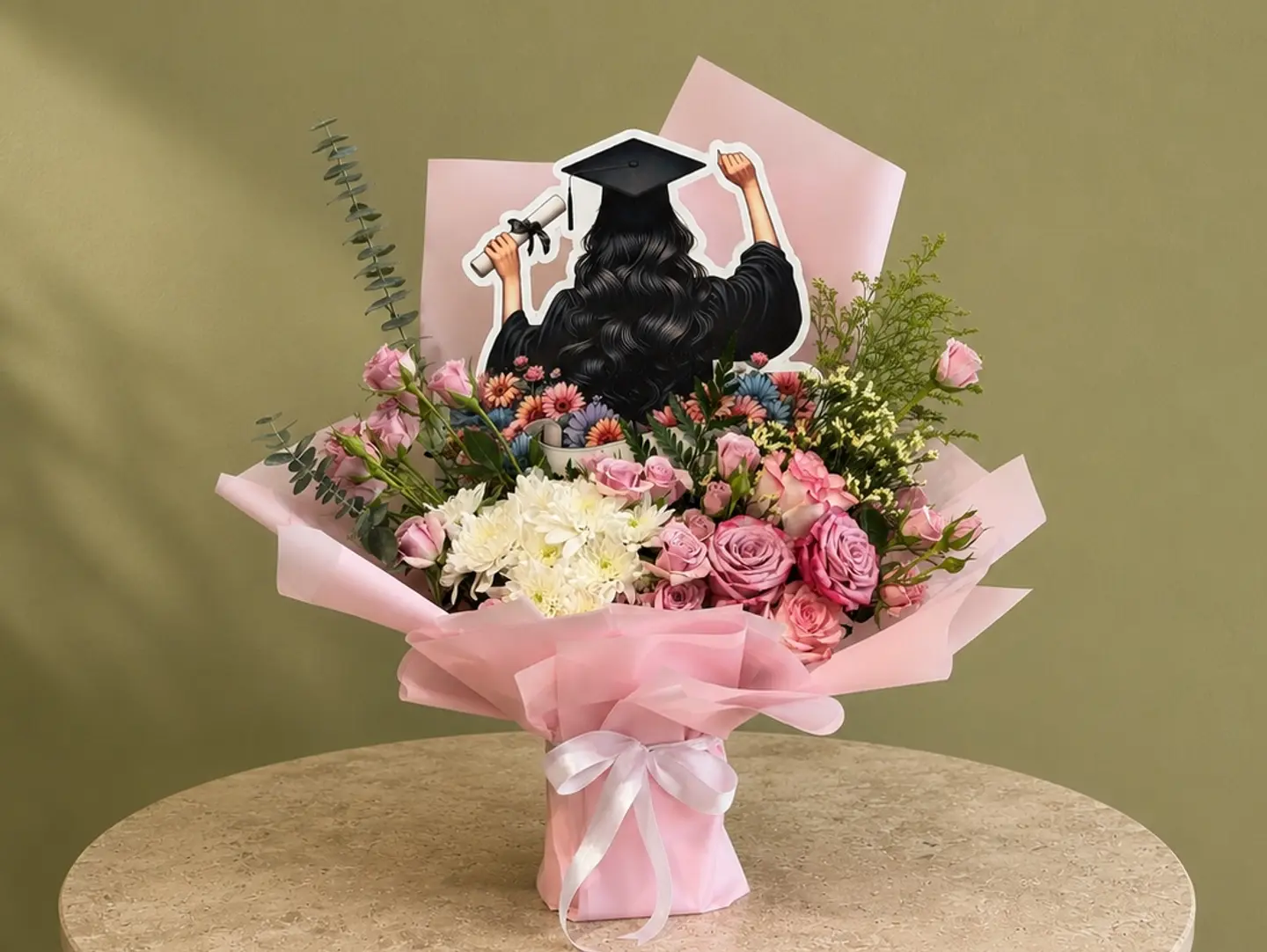 Graduation Girl's Pink Bouquet