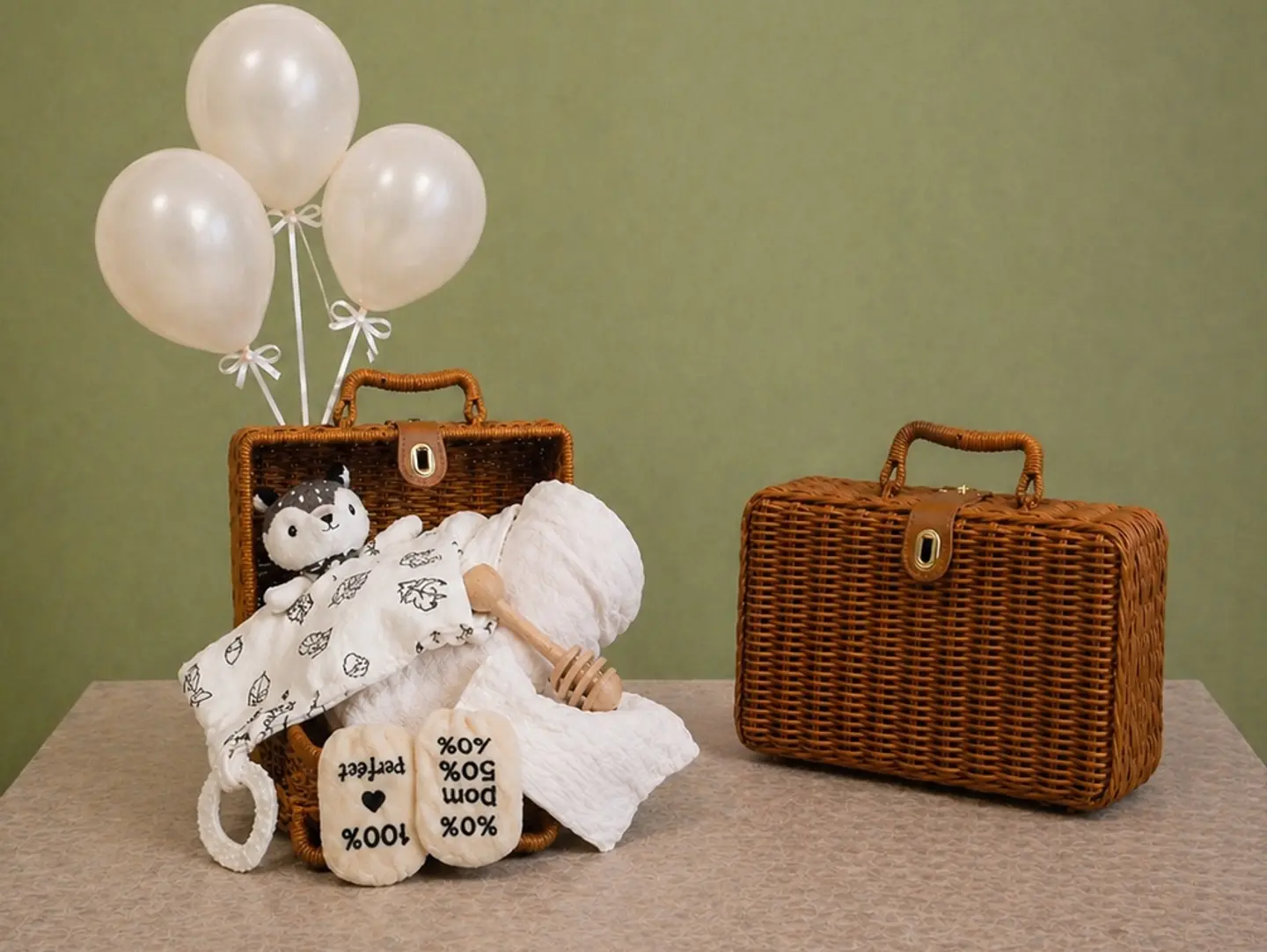Luxury Beige Newborn Gift Box