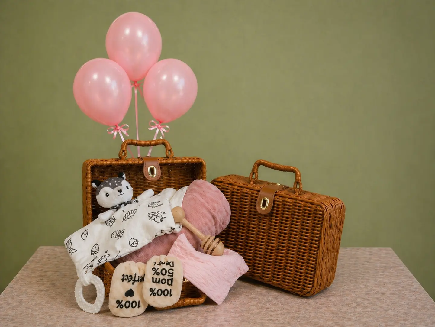 Elegant Baby Gift Basket