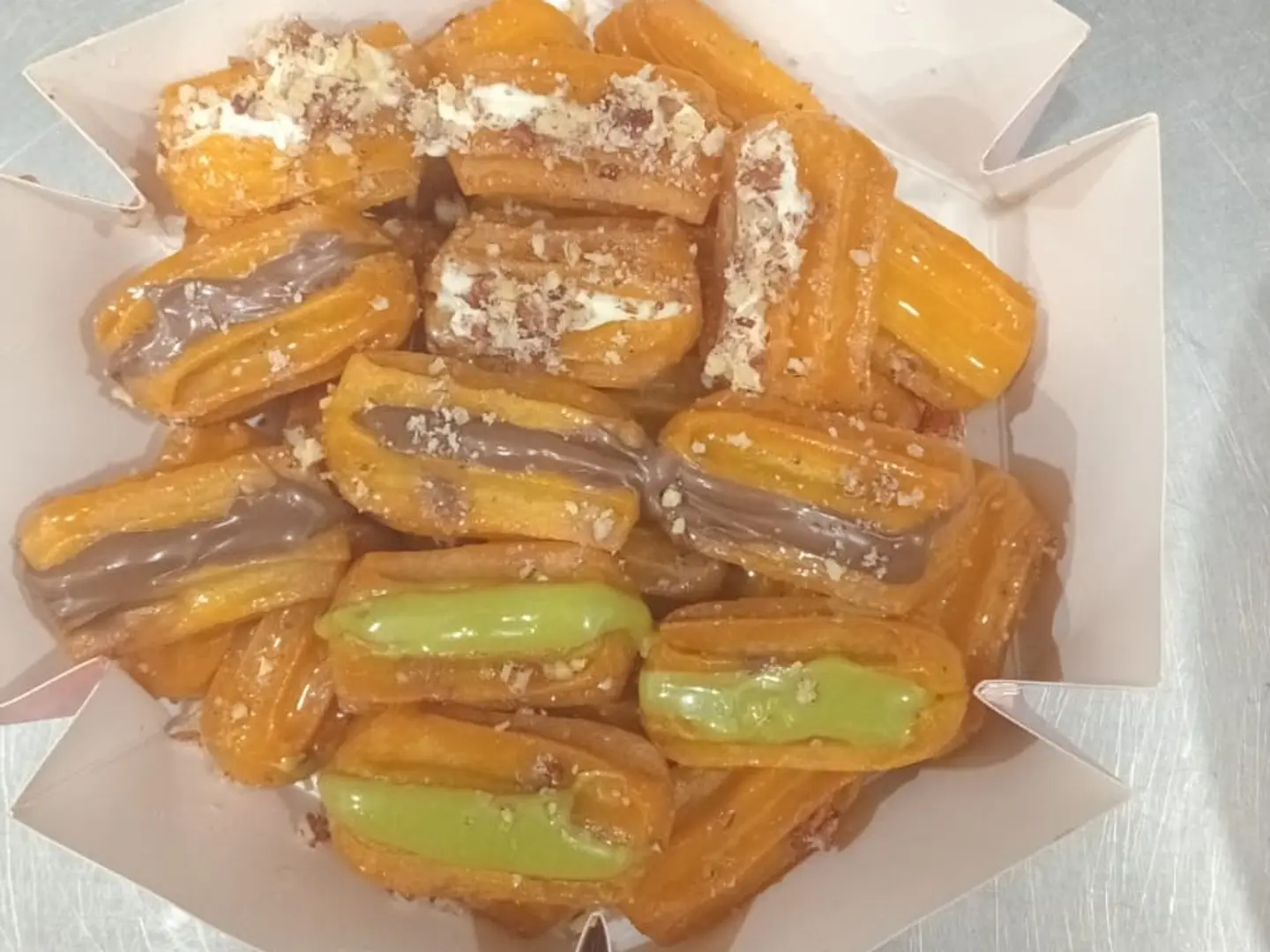 بلح الشام مقلي بحشوة النوتيلا