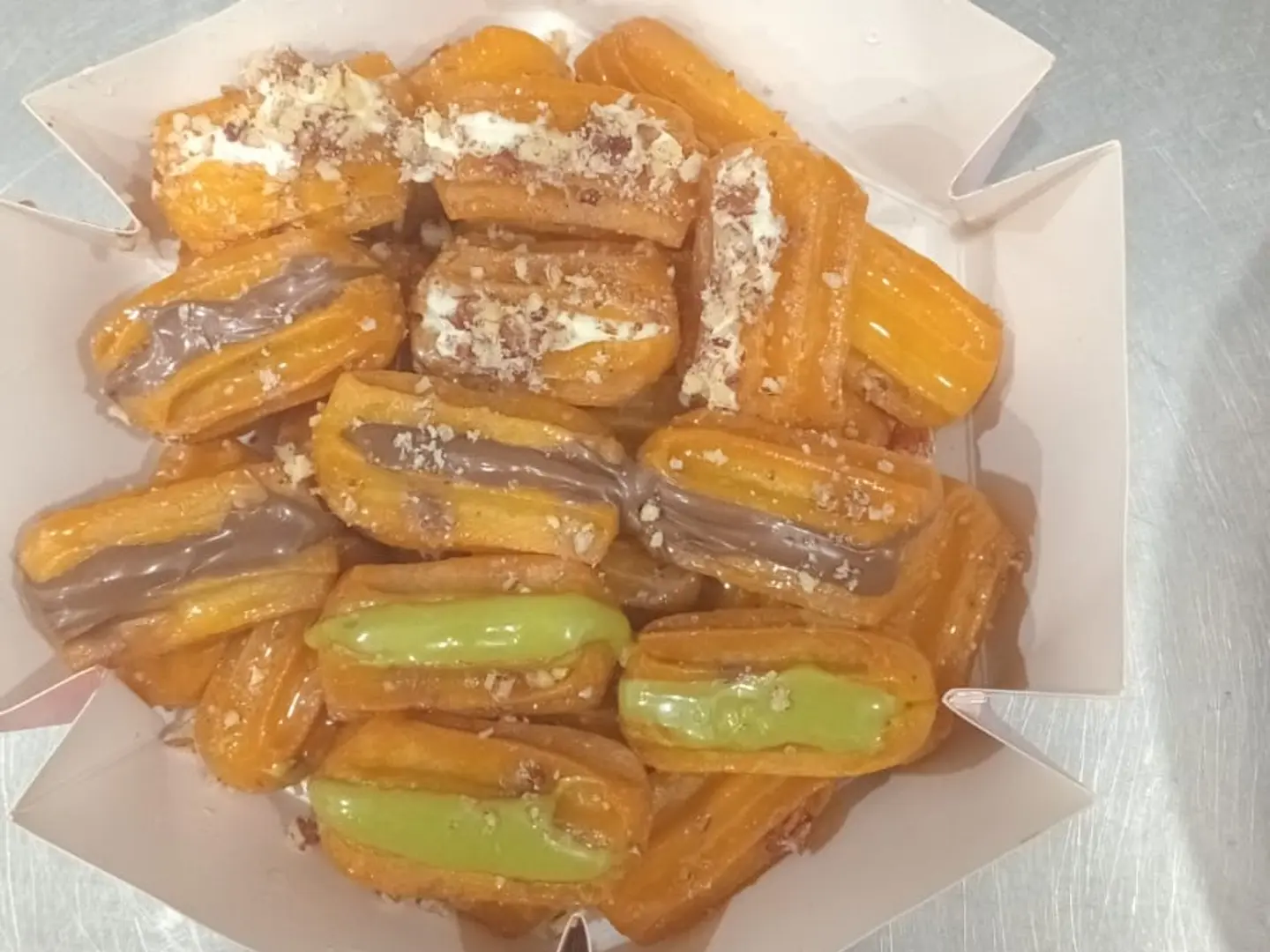 بلح الشام مقلي بحشوة الجبنة والقشطة