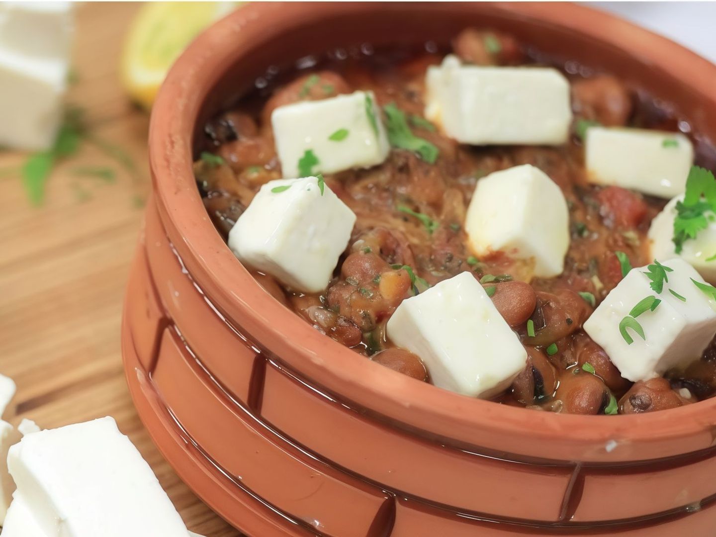 فول مخصوص بالجبنه البيضاء