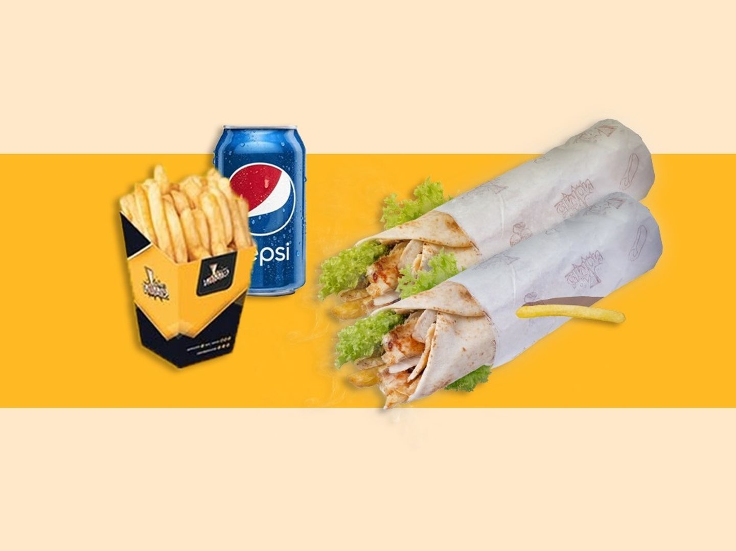 2 شاورما شامي صغير (وجبه)