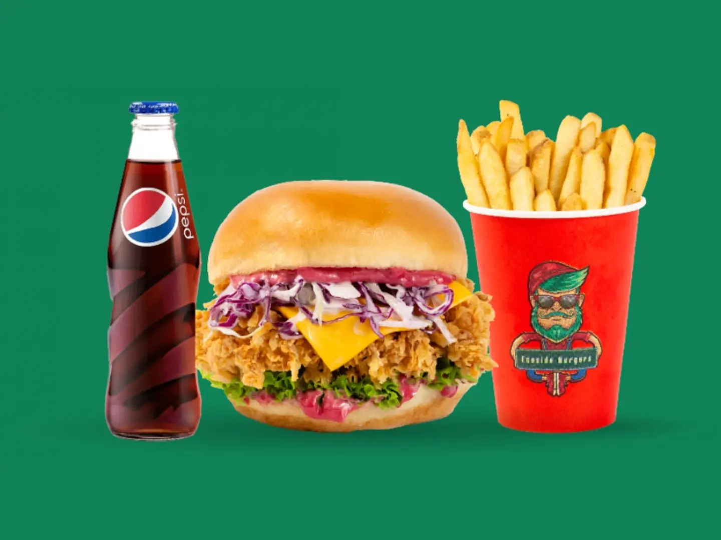 Eco Side Crunchy Chicken Burger Meal