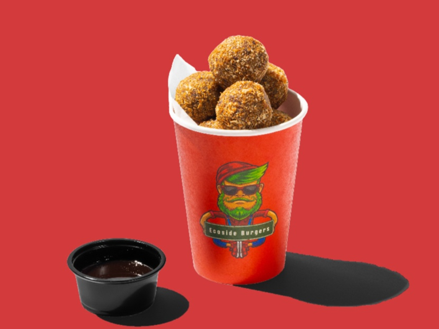 Brisket Meatballs Served With Smoked Honey Sauce