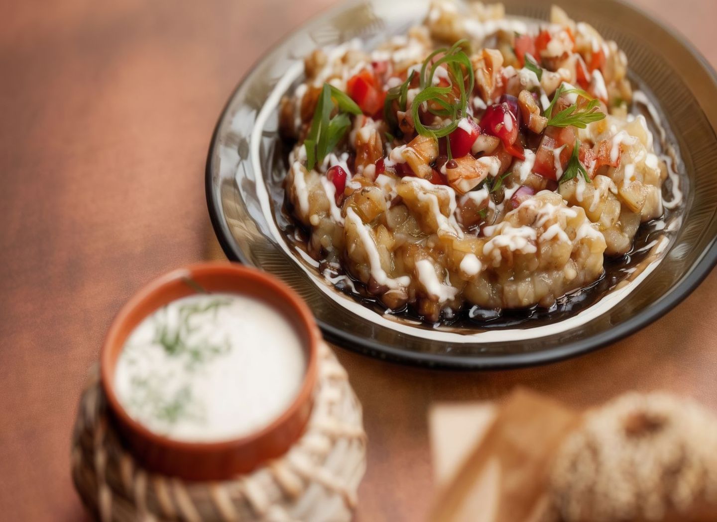باذنجان و صلصة الأزما