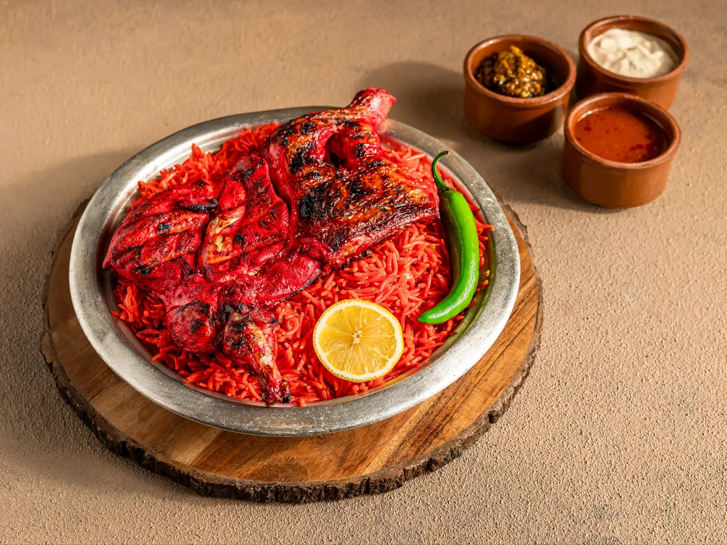 نص حبة تندوري مع الأرز