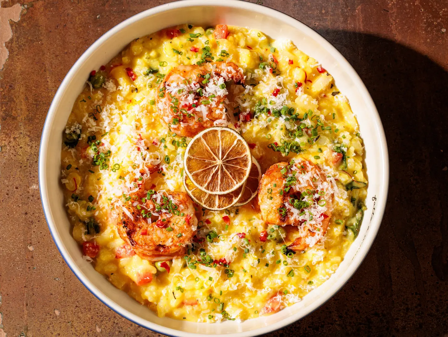 Risotto Allo Zafferano E Gamberi