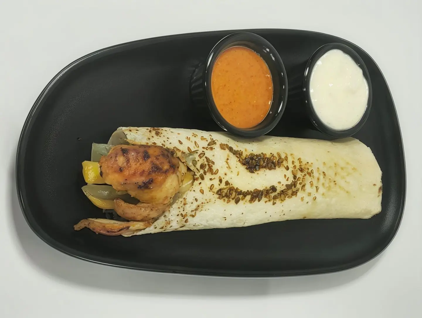 شاورما دجاج خبز صاج صغير