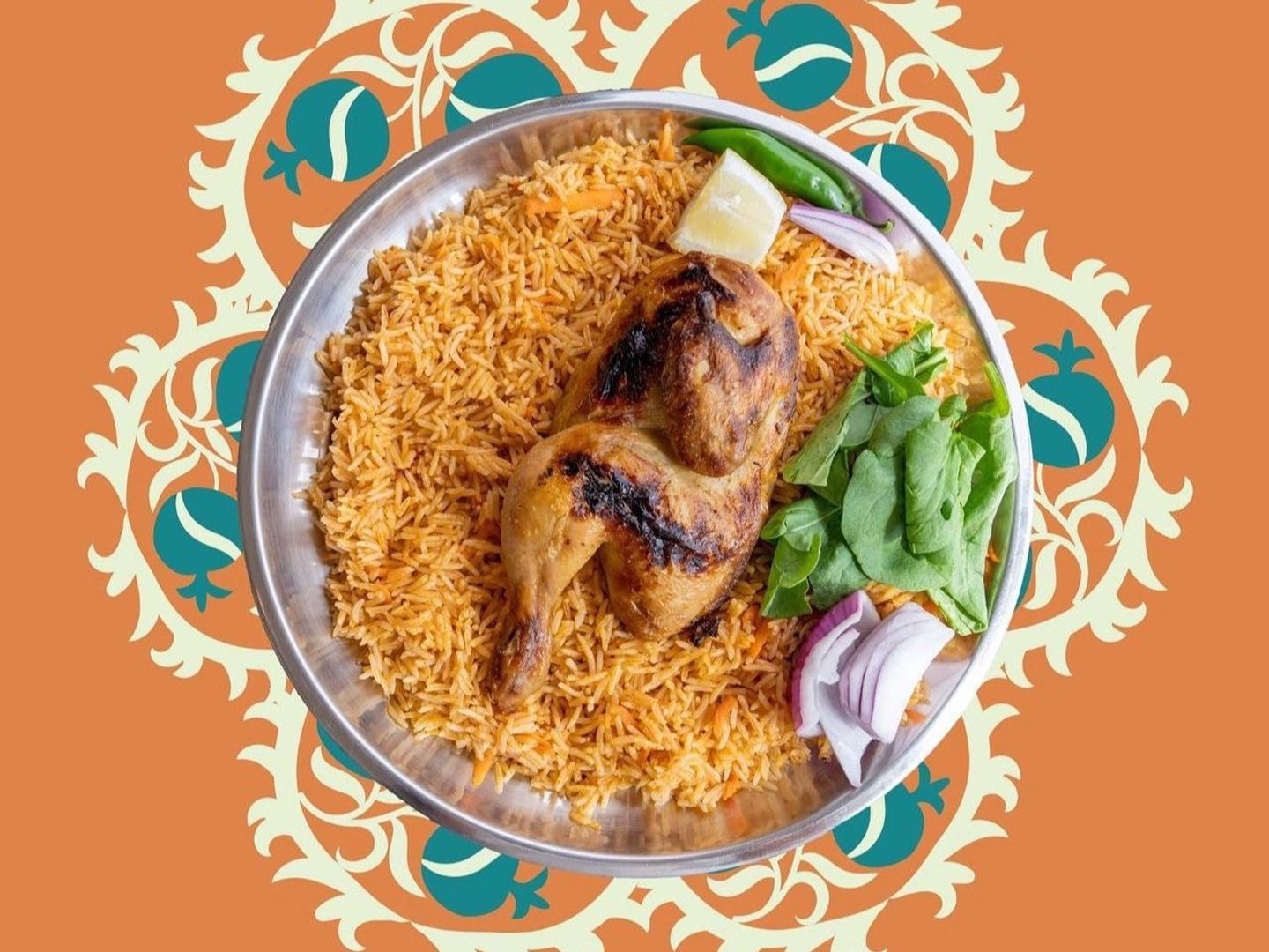 Half Grilled Chicken With Rice