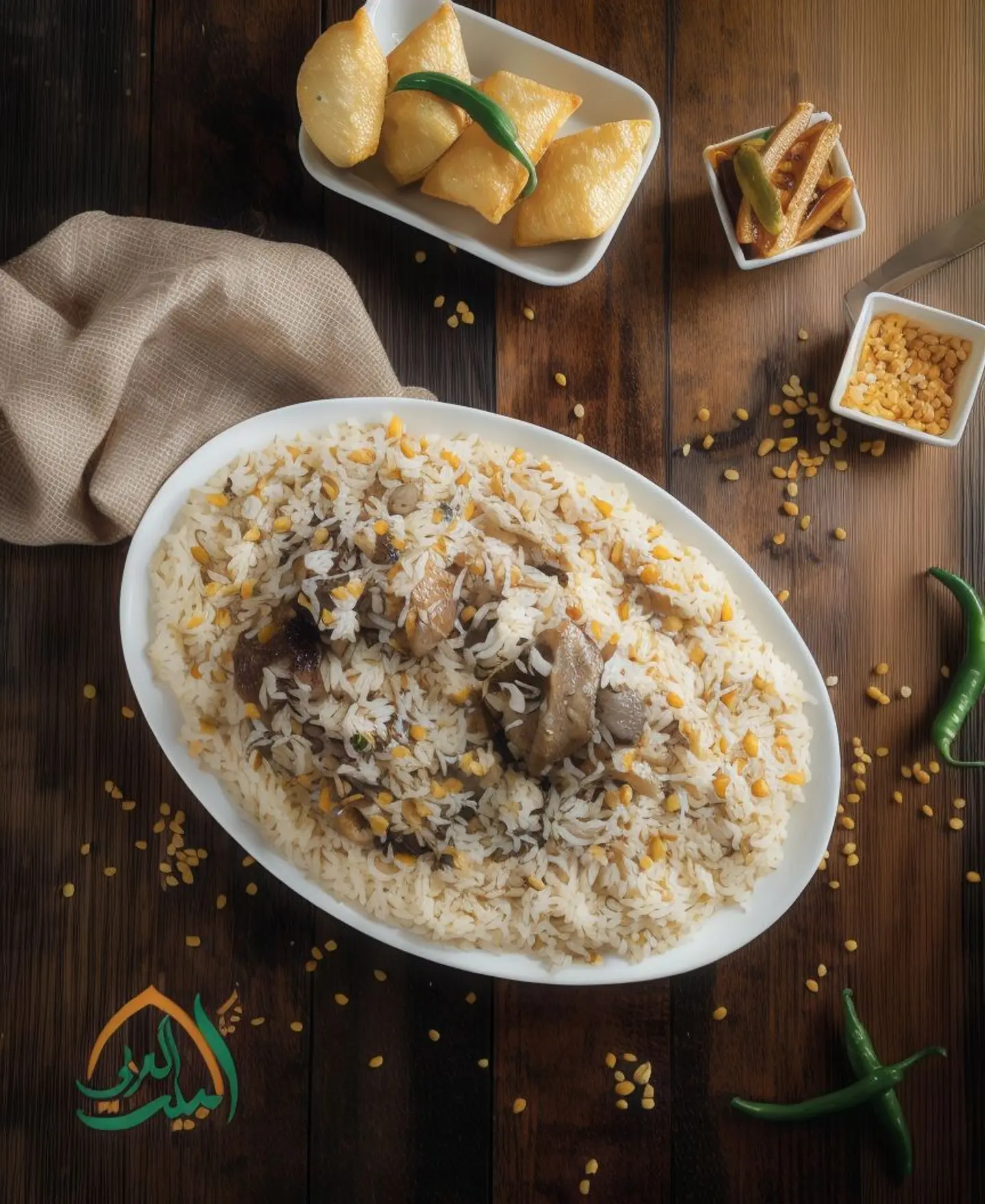 Rice With Hummus And Meat