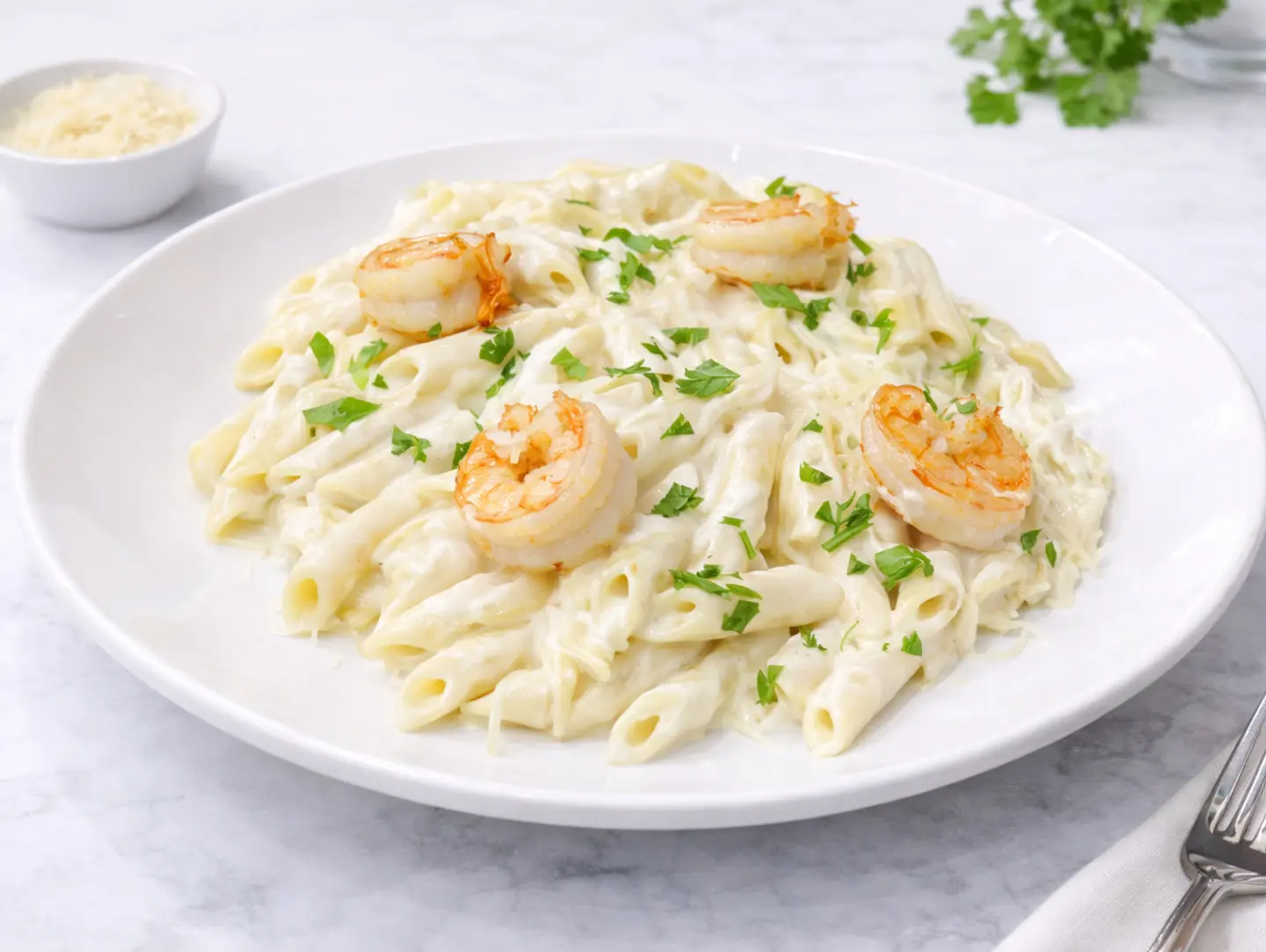 مكرونة روبيان الفريدو