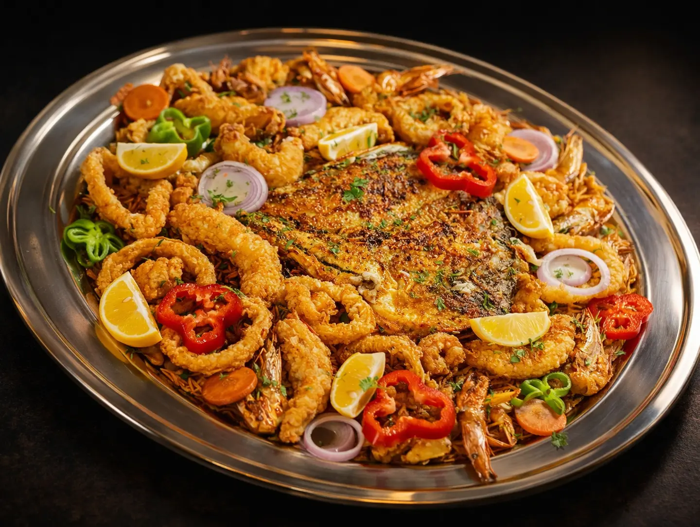 صحن مشكل وسط