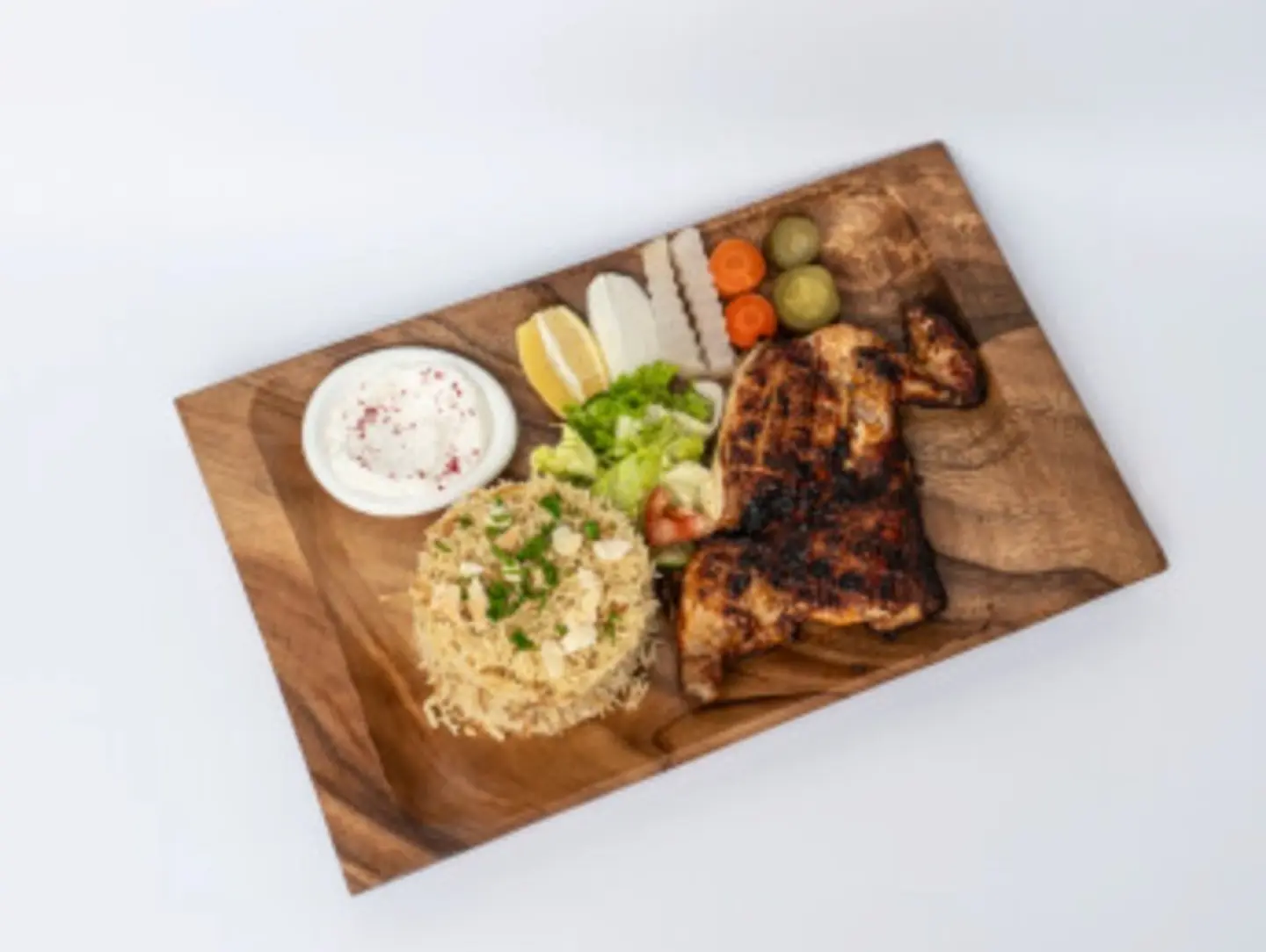 Chicken On Charcoal Tabliyat With Rice