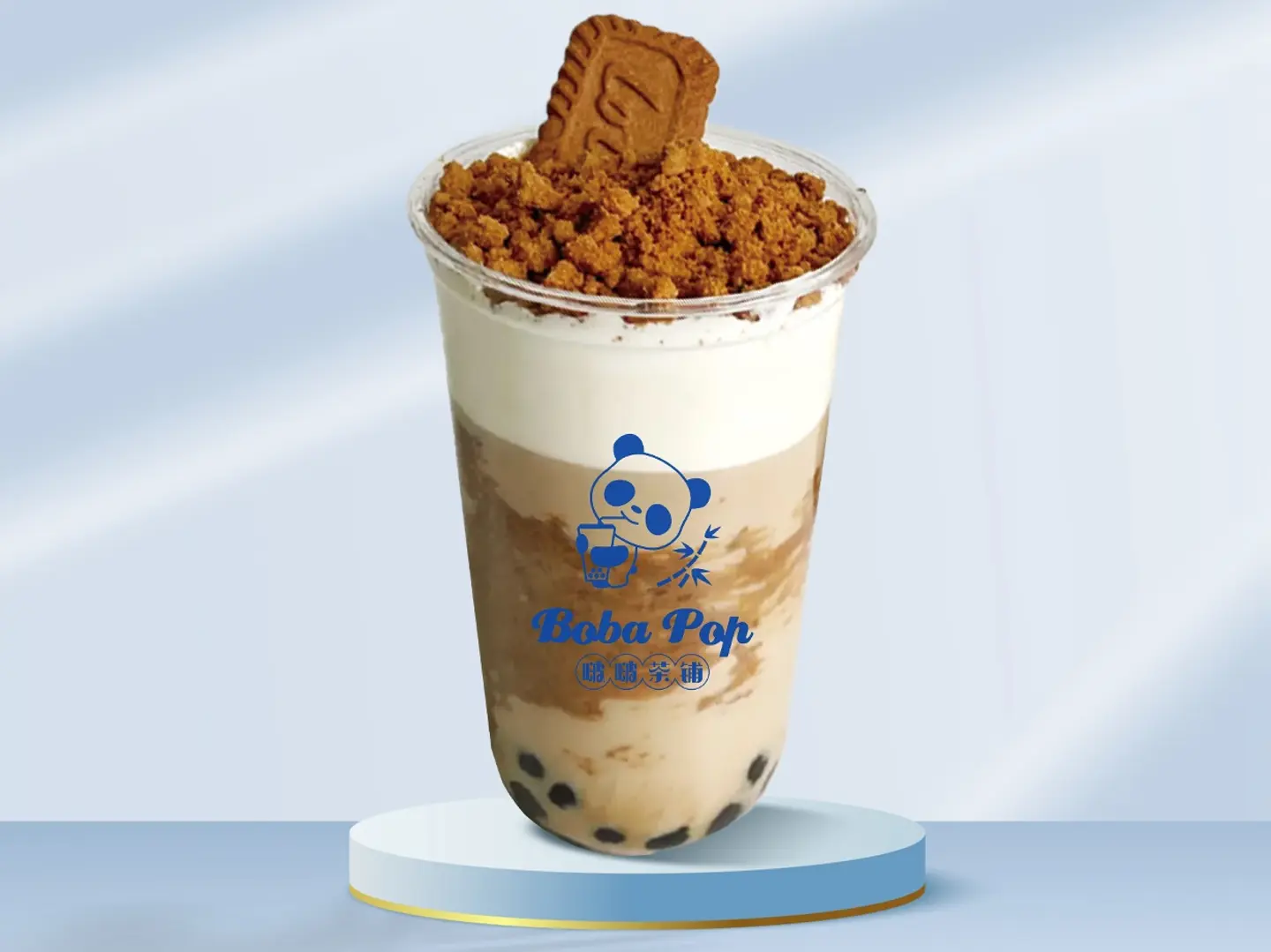 Caramel Biscuit Boba Milk Tea