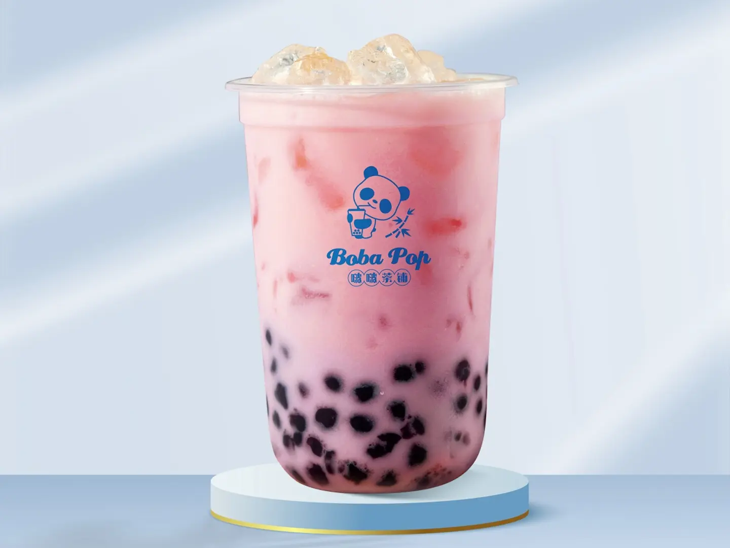 Strawberry Boba Milk Tea