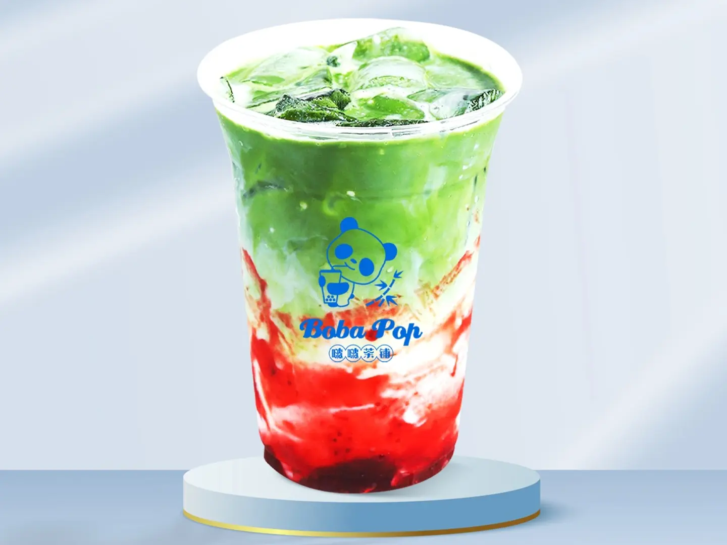 Strawberry Matcha Boba