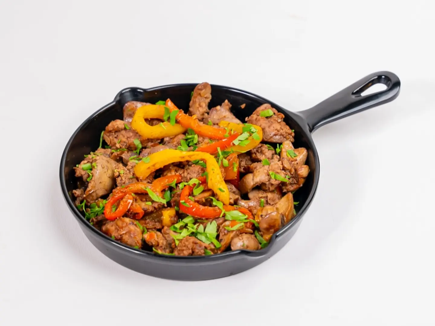 كبدة دجاج بالخضار