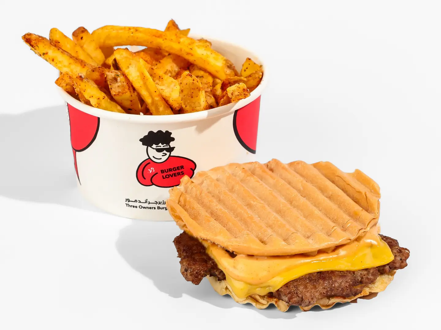 فلات برجر لحم كومبو