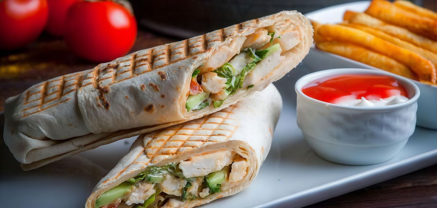 شاورما وسط بالجبنة