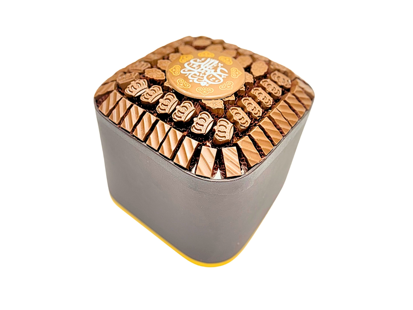 صينية شوكولاتة العيد بلجيكي مكشوف فاخرة مع عبارة عيد مبارك النوع رقم ٥