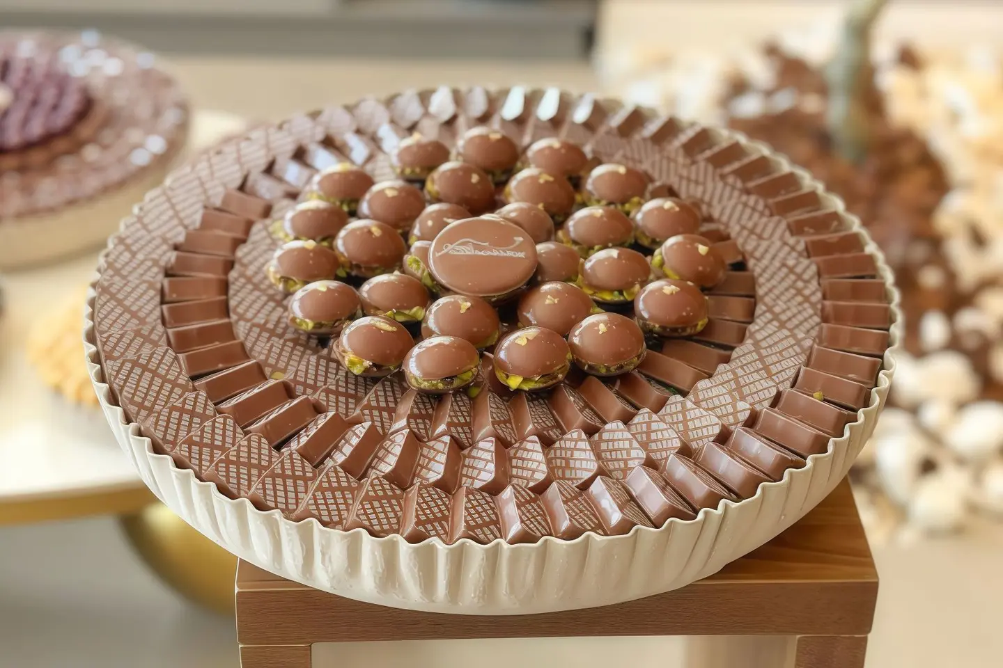 Beige Tray Warda Caramel  Pistachio