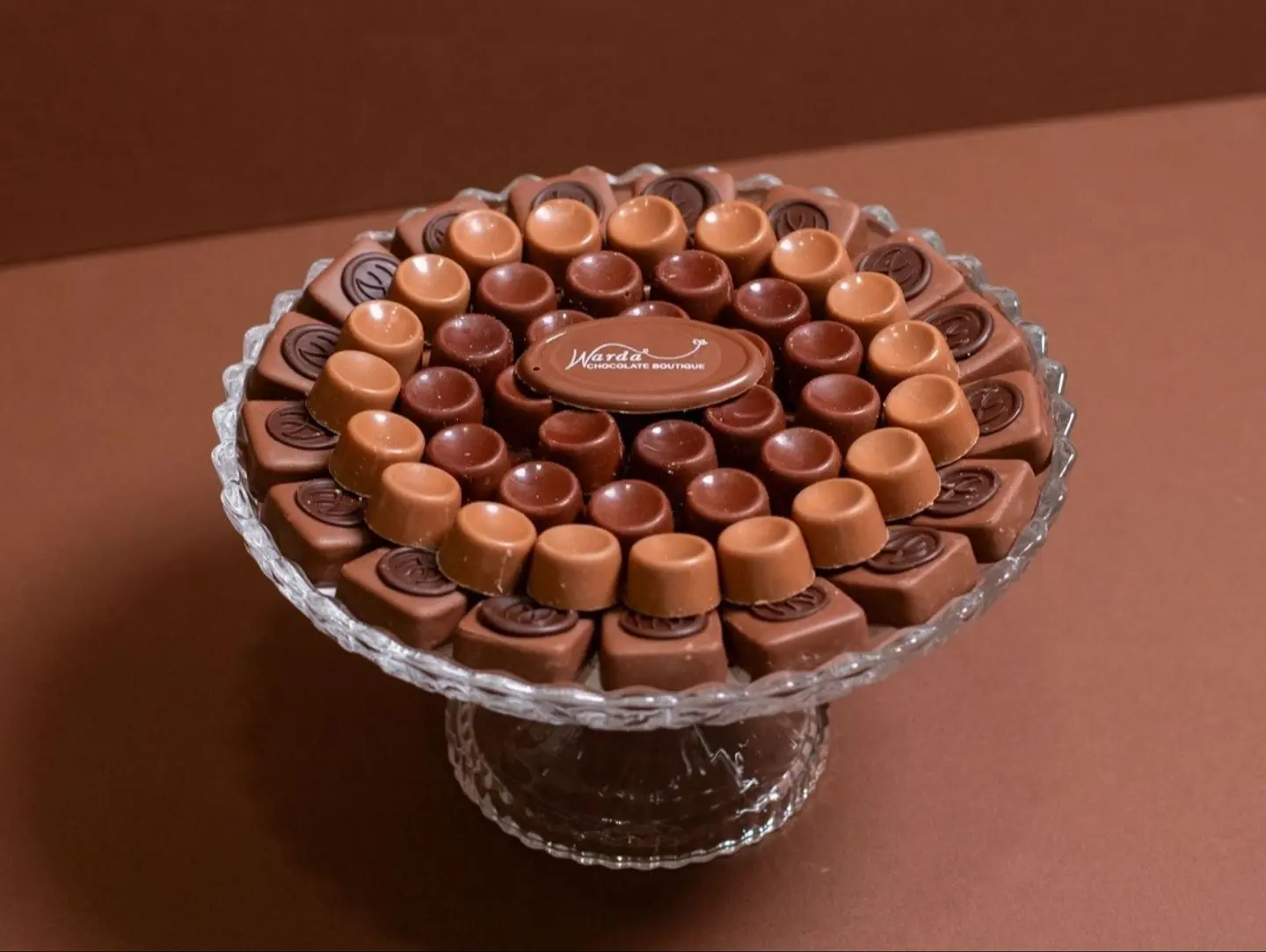 Small Crystal Tray Chocolate