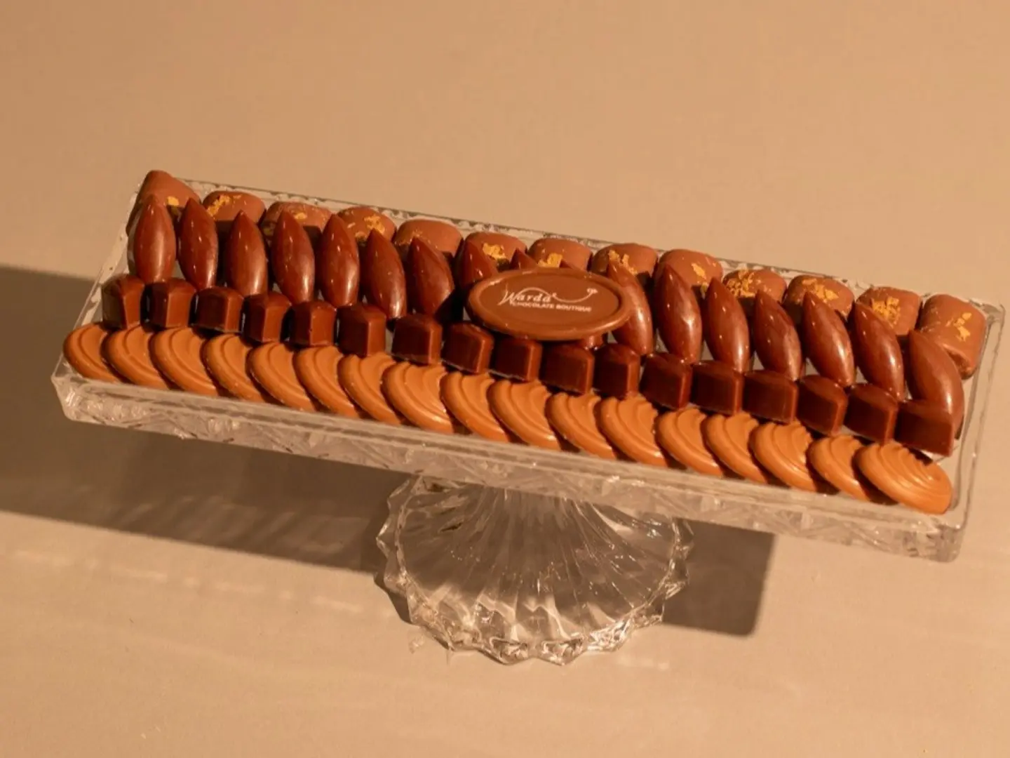 Small Crystal Tray Chocolate