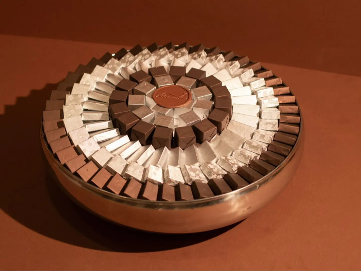 Large Silver Cover Chocolate Tray