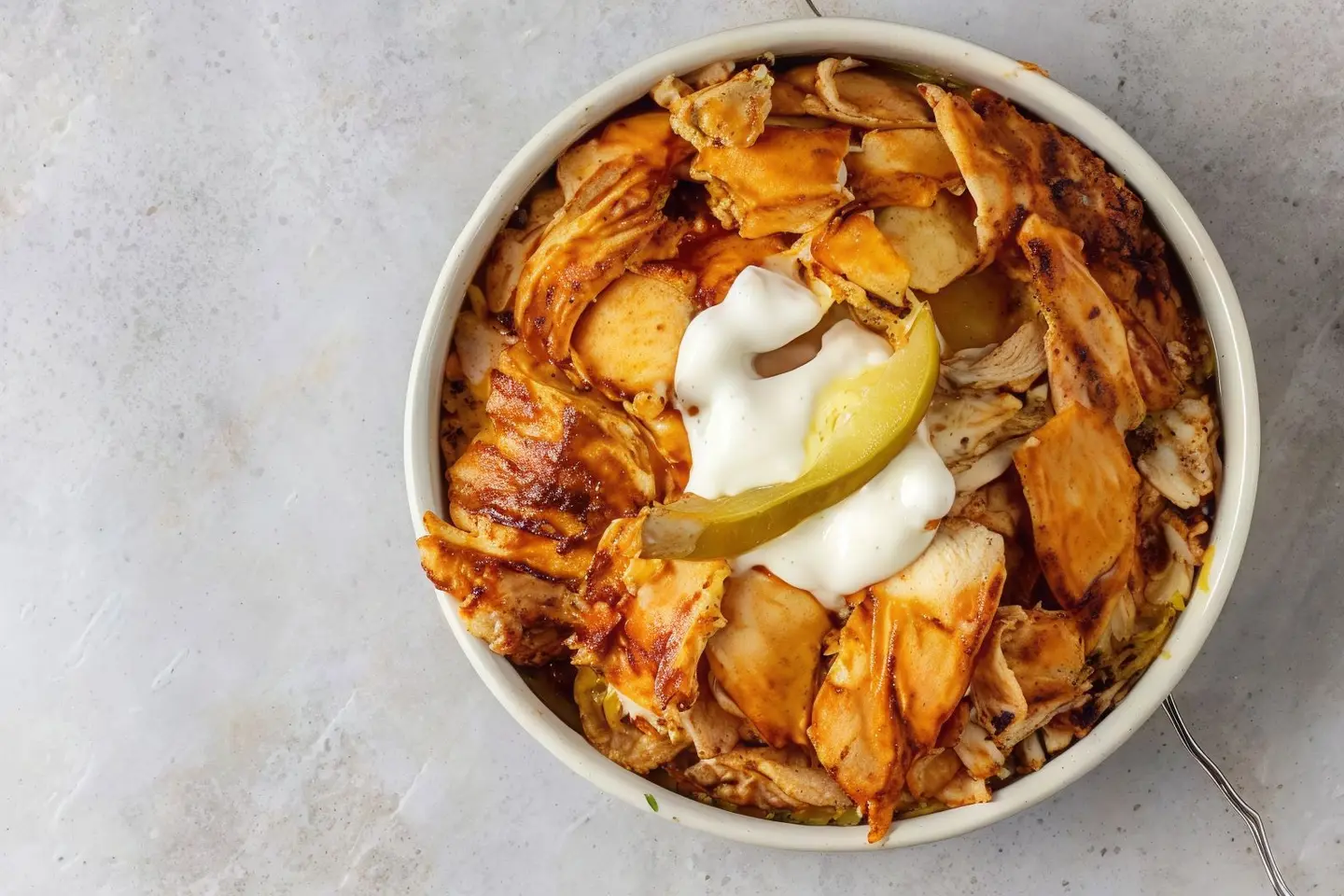 فتة شاورما دجاج