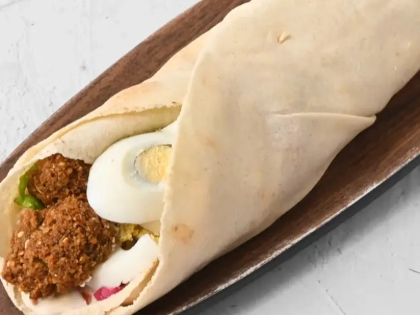 Falafel Sandwich With Egg