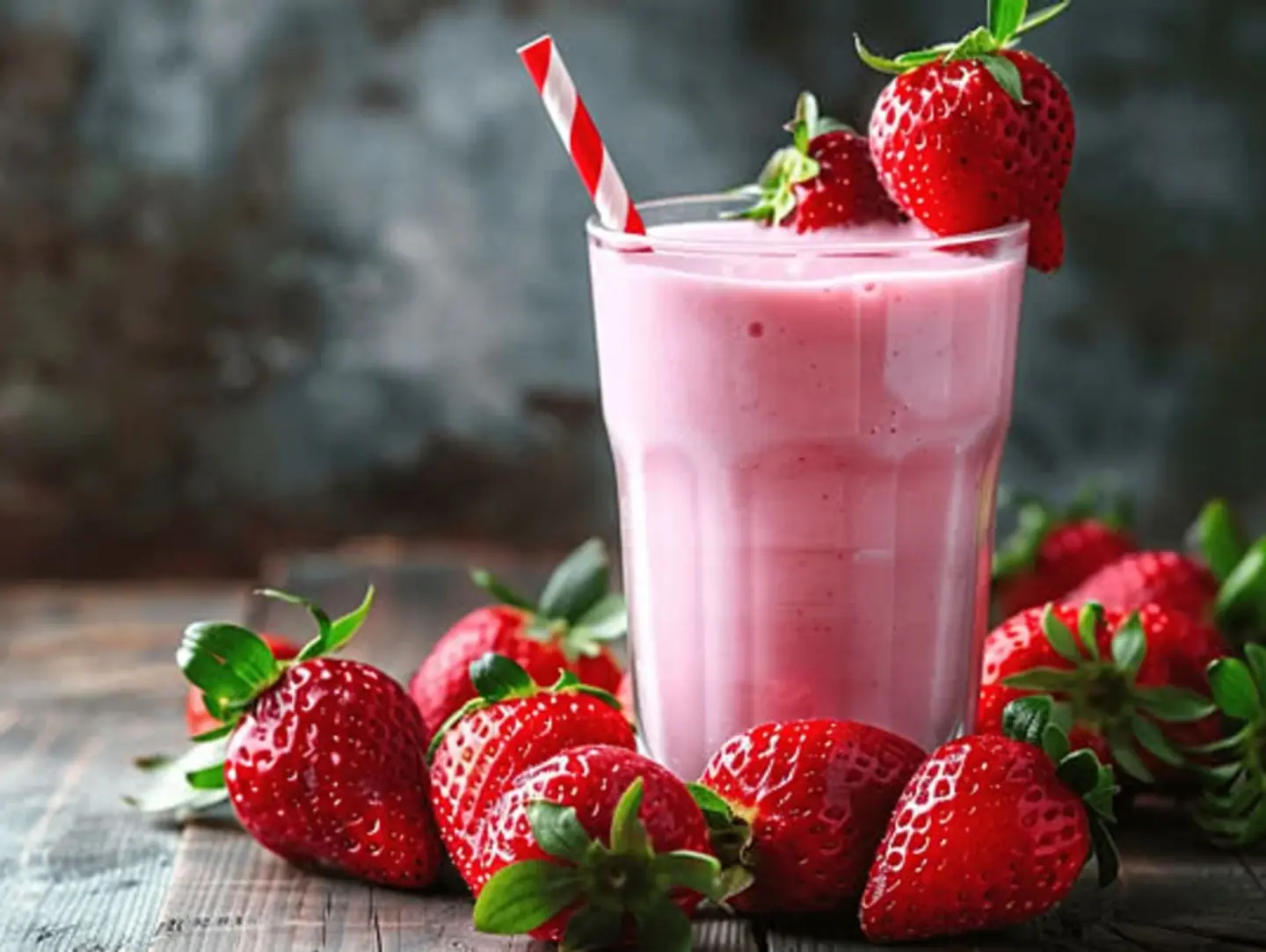 Strawberry Juice With Milk