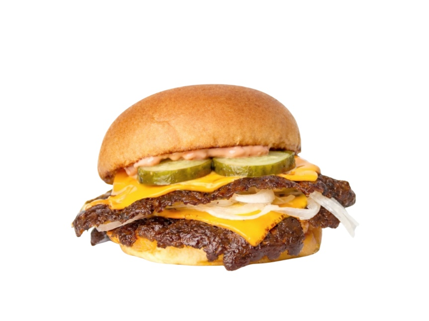 أوكلاهوما سنجل- بصل مهروس مطبوخ مباشرة على اللحم.