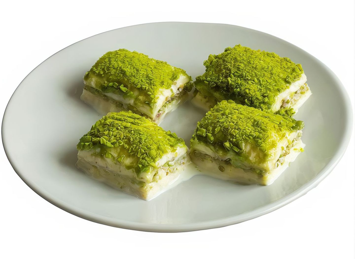 Pistachio Baklava With Milk